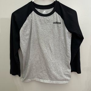 Adidas Shirt. Boys size medium. T-shirt material with 3/4 sleeves